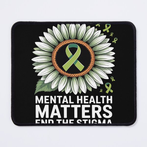 Item preview, Mental Health End The Stigma Sunflower Green Ribbon Therapy designed and sold by Tatianamiobi.