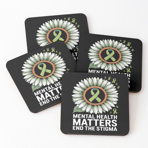 Item preview, Mental Health End The Stigma Sunflower Green Ribbon Therapy designed and sold by Tatianamiobi.
