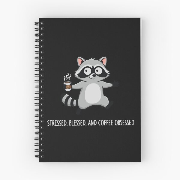 Item preview, Funny Stressed Blessed Coffee Obsessed Raccoon designed and sold by FlashCraft Design.