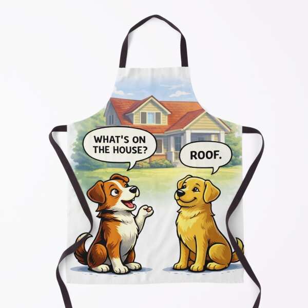 Item preview, What’s on the House Roof Funny Dog Design designed and sold by TroyTheTerrific.