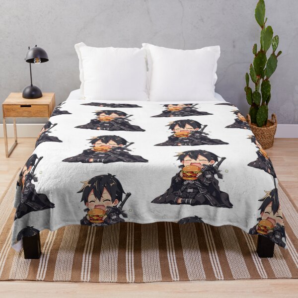 Item preview, Kirito Sword Art Online Anime Kawaii Chibi Burger Happy Feast designed and sold by mildaclairmo.