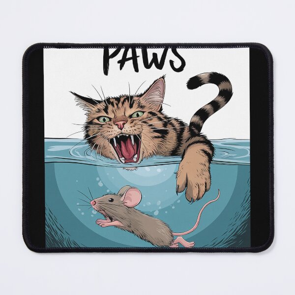 Item preview, PAWS Parody Cat Mouse Humorous Cat Chasing Mouse Kitten Long designed and sold by RuthGAArt.