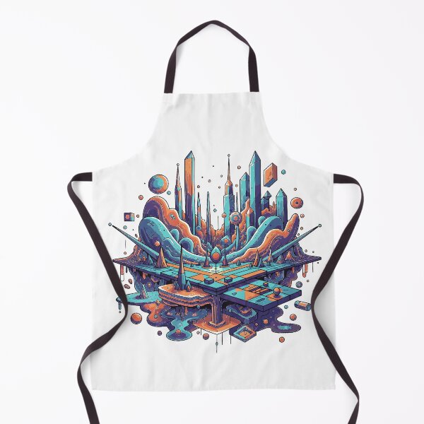 Item preview, Ethereal Geometric Metropolis: Vibrant Surreal Dreamscape Art designed and sold by MartinxMarie.