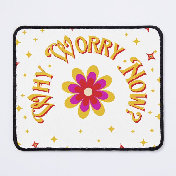 Item preview, Why Worry Now Retro 70s Floral White Aesthetic designed and sold by studioarchive.
