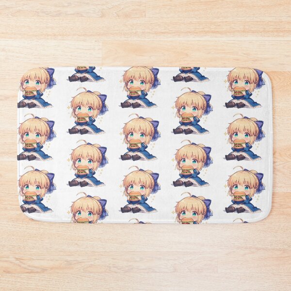 Item preview, Saber Fate Stay Night Chibi Kawaii Burger Anime Blue Dress designed and sold by mildaclairmo.