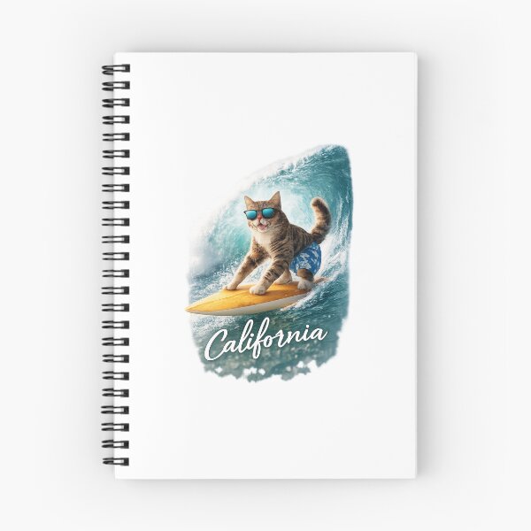 Item preview, Surfer cat on a wave in California designed and sold by Taoufik79-shop.