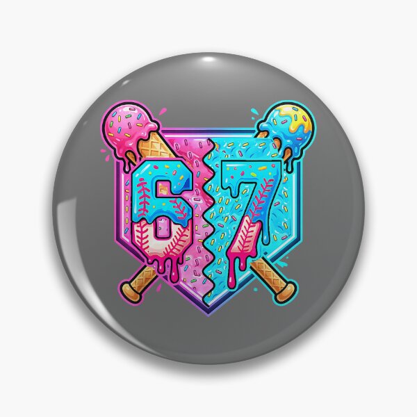 Item preview, Baseball Drip Number 67 Player Ice Cream Drip 67th Birthday designed and sold by KristineLi.