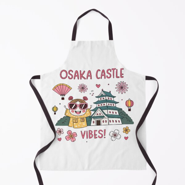 Item preview, Osaka Castle Vibes Kawaii Cartoon – Cute Japan Travel  & Kids Shirt Design designed and sold by VividOrganica.