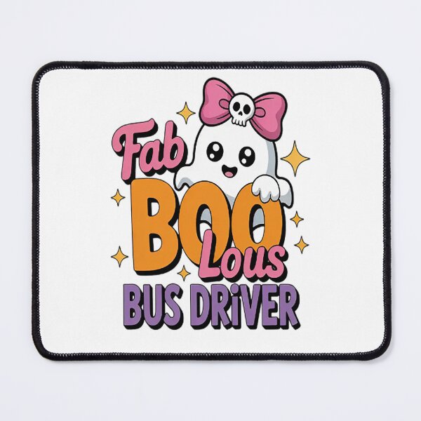 Item preview, Cute Fab Boo Lous Bus Driver Ghost Pumpkin Spooky Halloween designed and sold by StuffNestie.