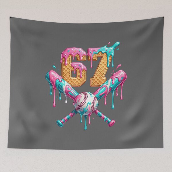 Item preview, Baseball Drip Number 67 Player Ice Cream Drip 67th Birthday designed and sold by KristineLi.