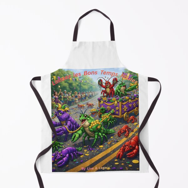 Aperçu de l'œuvre Laissez les Bons Temps Rouler – Défilé d’écrevisses du Mardi Gras créée et vendue par lineandlegacy.
