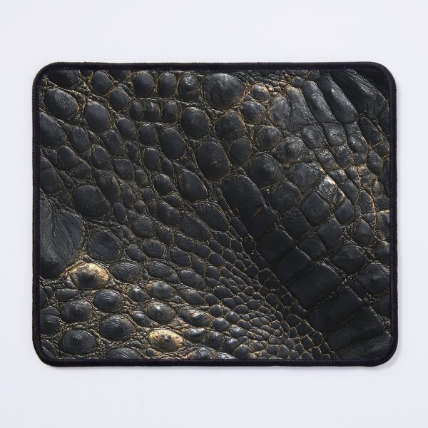 Item preview, Luxury Crocodile Leather Texture – Black Embossed Reptile Skin designed and sold by NewArt33.