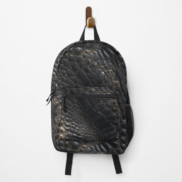Item preview, Luxury Crocodile Leather Texture – Black Embossed Reptile Skin designed and sold by NewArt33.