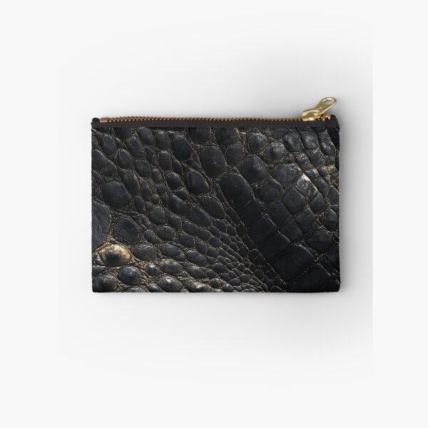 Item preview, Luxury Crocodile Leather Texture – Black Embossed Reptile Skin designed and sold by NewArt33.