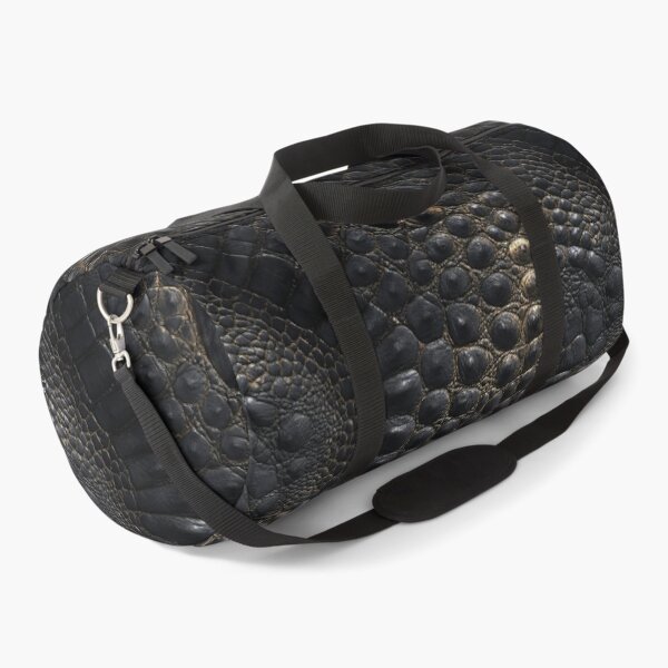 Item preview, Luxury Crocodile Leather Texture – Black Embossed Reptile Skin designed and sold by NewArt33.