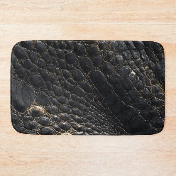 Item preview, Luxury Crocodile Leather Texture – Black Embossed Reptile Skin designed and sold by NewArt33.