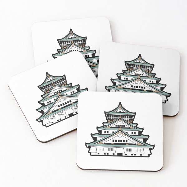 Item preview, Osaka Castle Minimalist Illustration – Clean Japanese Landmark & Modern Travel Art designed and sold by VividOrganica.
