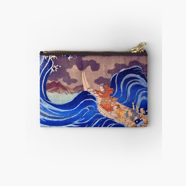 Item preview, Nichiren Calming the Storm - Vintage Japanese Ukiyo-e designed and sold by Open Canvas.