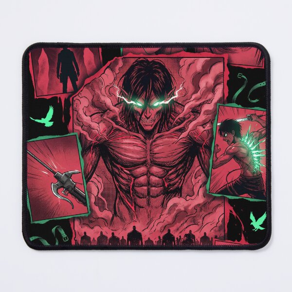 Item preview, Titan Shifter Long Haired Rogue Warrior Founding Power Coordinate Freedom Wings Scarred Determined Anime Anti Hero Fan Art Portrait Illustration Poster T-Shirt Sticker Print Gift designed and sold by Senpaiwaves.