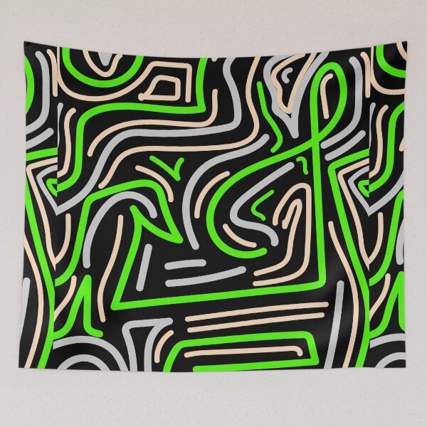 Item preview, Retro Movie Theater Carpet Neon Geometric Pattern designed and sold by studioarchive.