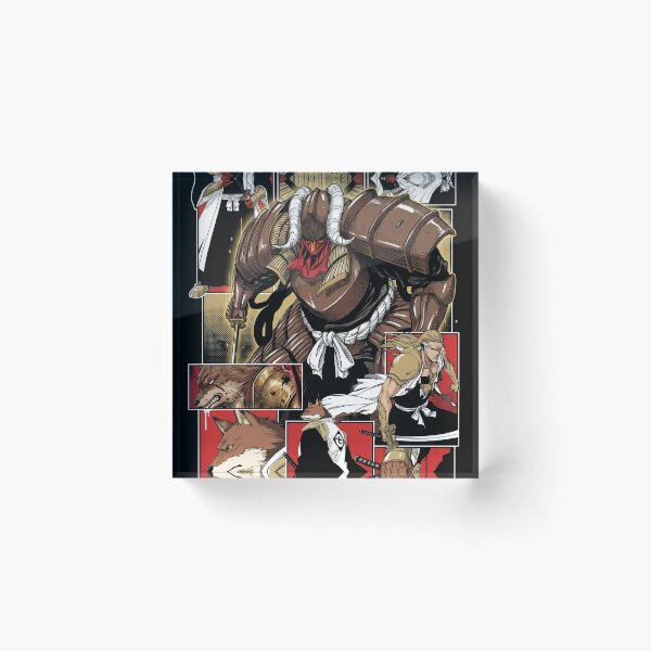Item preview, Wolf Mask Captain Canine Warrior Bankai Tenken Kokujo Tengen Myo'o Loyal Shinigami Giant Armor Sword Anime Fan Art Portrait Illustration Poster T-Shirt Sticker Print Gift designed and sold by Senpaiwaves.