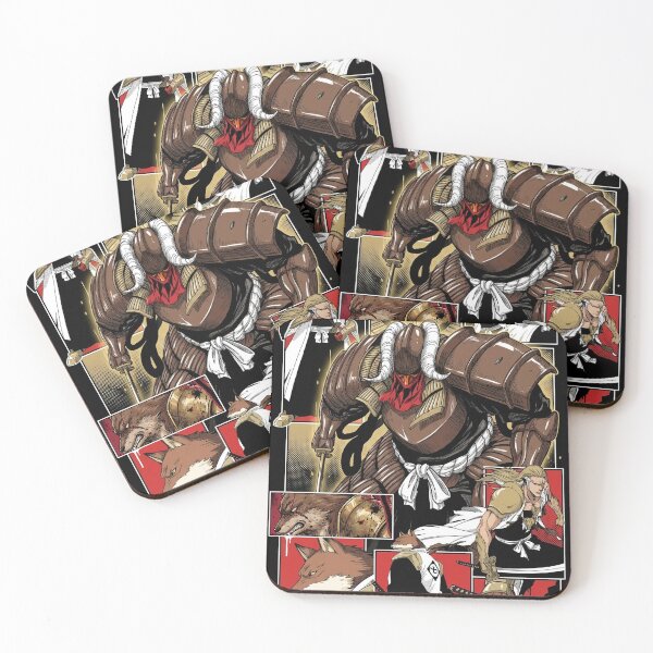 Item preview, Wolf Mask Captain Canine Warrior Bankai Tenken Kokujo Tengen Myo'o Loyal Shinigami Giant Armor Sword Anime Fan Art Portrait Illustration Poster T-Shirt Sticker Print Gift designed and sold by Senpaiwaves.