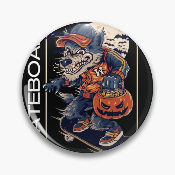 Artikelvorschau, Skateboard Wolf Halloween Design entworfen und verkauft von RevieusaR.