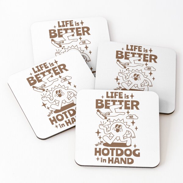 Item preview, Life is better with Hotdog in hand. designed and sold by monkik.