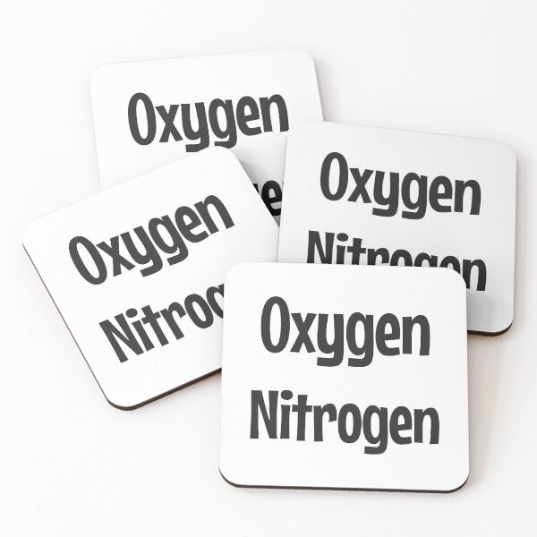 Item preview, Oxygen Nitrogen gases in black text designed and sold by Think4Prints.