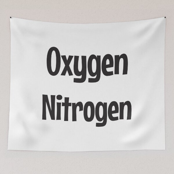 Item preview, Oxygen Nitrogen gases in black text designed and sold by Think4Prints.