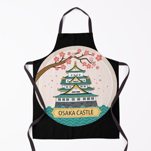 Item preview, Osaka Castle Cherry Blossom  – Cute Japan Travel Badge & Sakura Landmark Art designed and sold by VividOrganica.