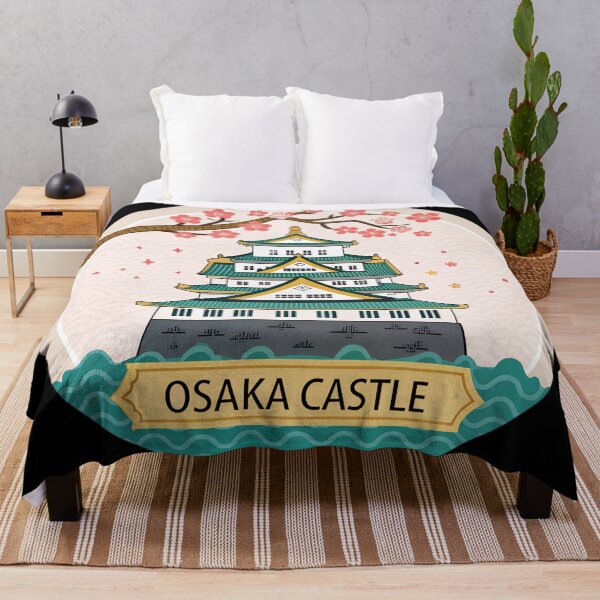 Item preview, Osaka Castle Cherry Blossom – Cute Japan Travel Badge & Sakura Landmark Art designed and sold by VividOrganica.