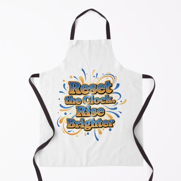 Item preview, Reset the Clock Rise Brighter-Bold New Year Motivation Typography Design designed and sold by Aarvya Fashion Club ( A.F.C ).