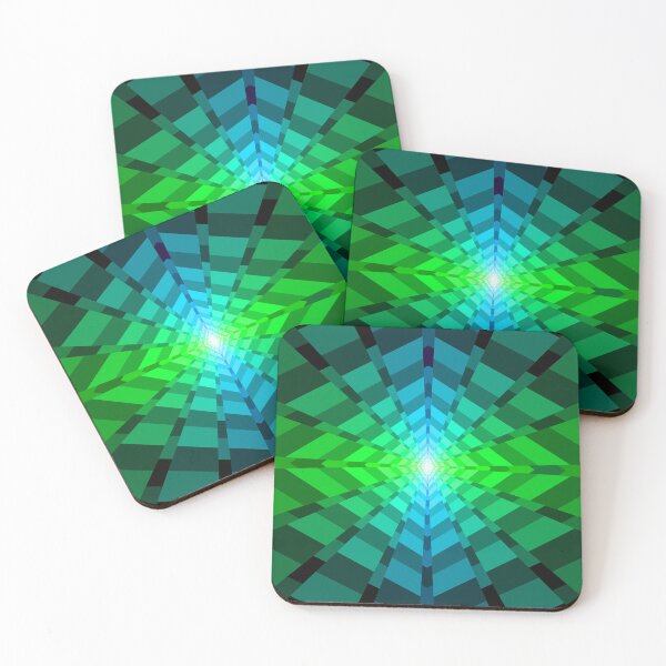 Item preview, Geometric Layout In Green, Turquoise, Blue, Geometric Abstraction, Abstract Art designed and sold by DDJust4U.