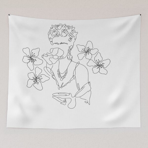 Item preview, Frida sipping tea designed and sold by One Line Aesthetics ♡.