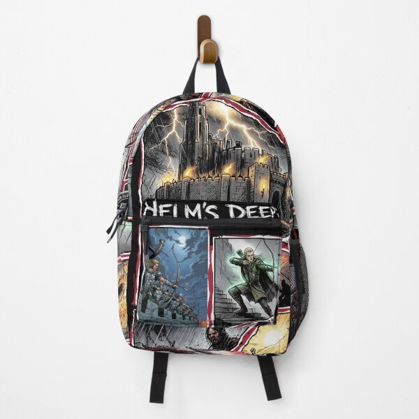 Item preview, Epic Helm's Deep Battle Lord of the Rings LOTR Rohan Uruk-Hai Siege Rain Arrows Théoden Aragorn Legolas Gimli Gandalf Dawn Charge Collage Fan Art Poster T-Shirt Sticker Print Gift designed and sold by Senpaiwaves.