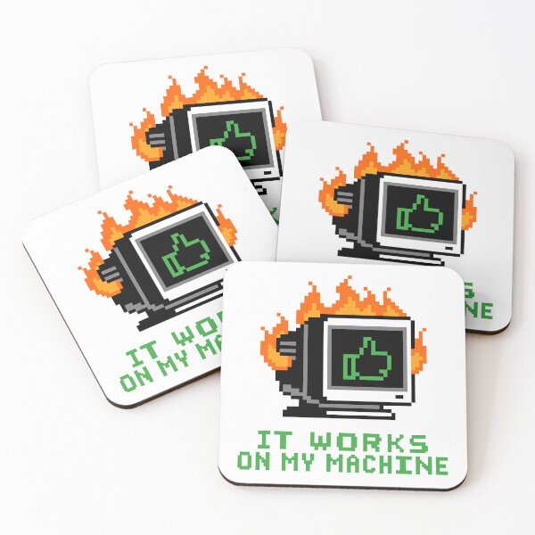 Item preview, It Works on My Machine Funny Programmer Pixel Design designed and sold by CreativeHymms.
