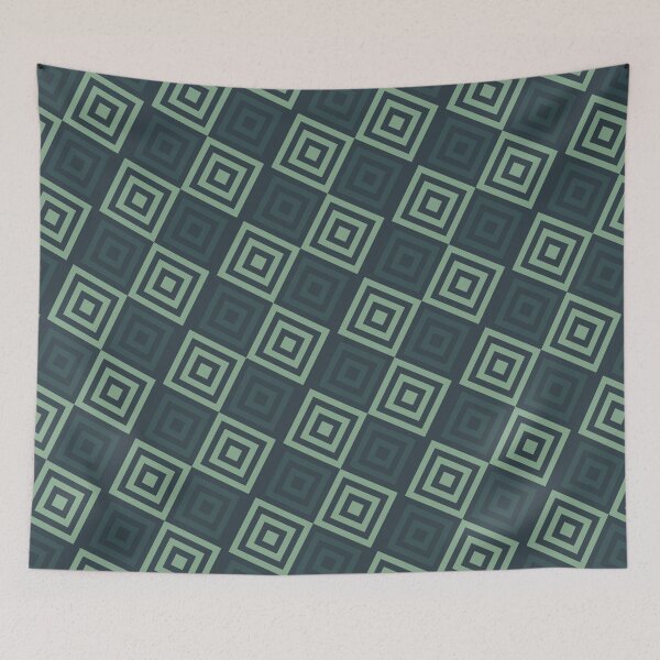 Item preview, Green Grid Retro Square  - Abstract Geometric Shape Pattern - Birthday Gifts For Her designed and sold by RoyalStarsPatts.