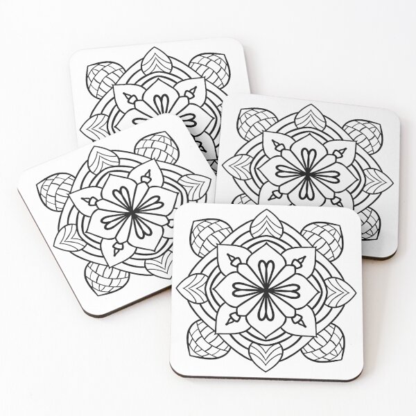 Item preview, Bold Line Floral Mandala – Black & White Geometric designed and sold by AmaiDream.