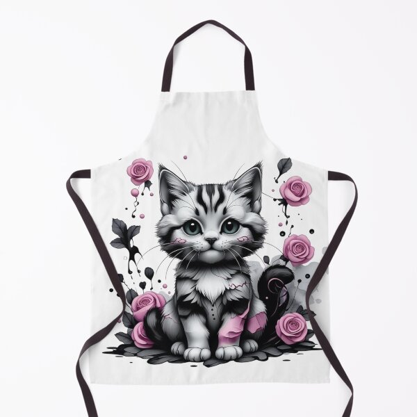 Item preview, Cute Gray Kitten with Ink Splash designed and sold by WhereHopeBlooms.
