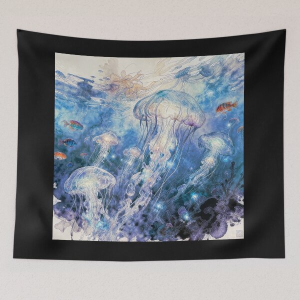 Item preview, Medusozoa, Meduza, Blue jellyfish float#6 designed and sold by Helios Be. Lavsh.