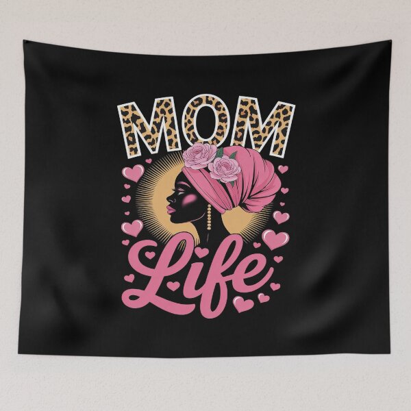Item preview, Mom Life Black Woman Headwrap African American Mother's Day designed and sold by Voidbinder.