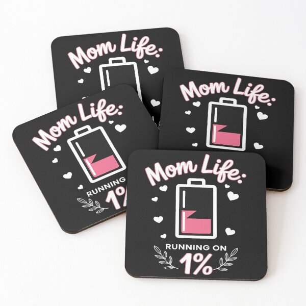 Item preview, Mom Life Running on 1 Percent Funny Tired Happy Mother's Day designed and sold by Voidbinder.