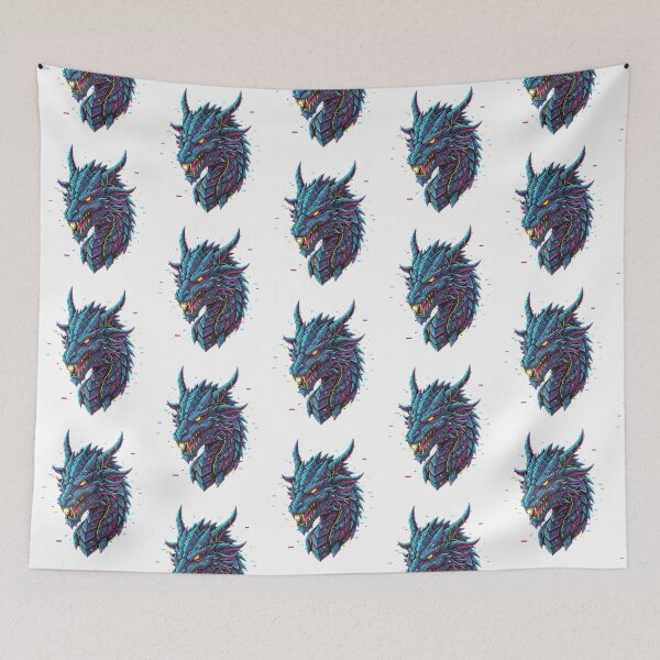 Item preview, Cybernetic Glitch Dragon: Electric Neon Mythic Art designed and sold by MartinxMarie.