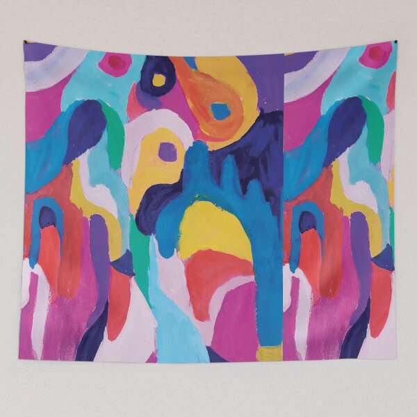 Item preview, Vibrant Abstract Flight Movement Bird Aviation Gouache Painting designed and sold by studioarchive.
