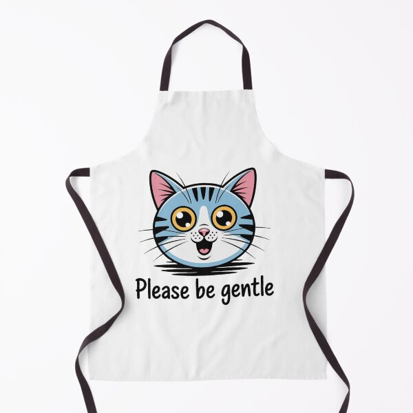Item preview, Please Be Gentle Cute Cat Face designed and sold by ProQ Creative Prints.