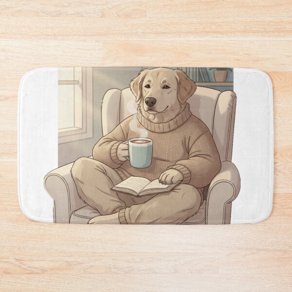Item preview, Cozy Winter Bookworm Dog Drinking Coffee | Cute Reading Dog Illustration designed and sold by Fandom Universe.