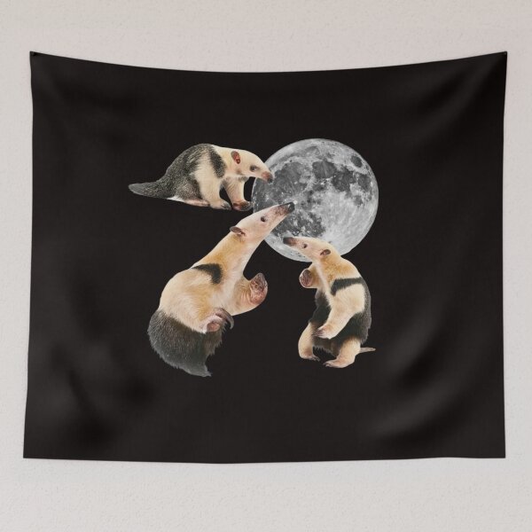 Item preview, Three Tamandua Retro Graphic, Vintage Anteater Moon, Funny Animal, Wildlife Graphic, Unique Nature Gift designed and sold by DesignDenDo ⭐⭐⭐⭐⭐.