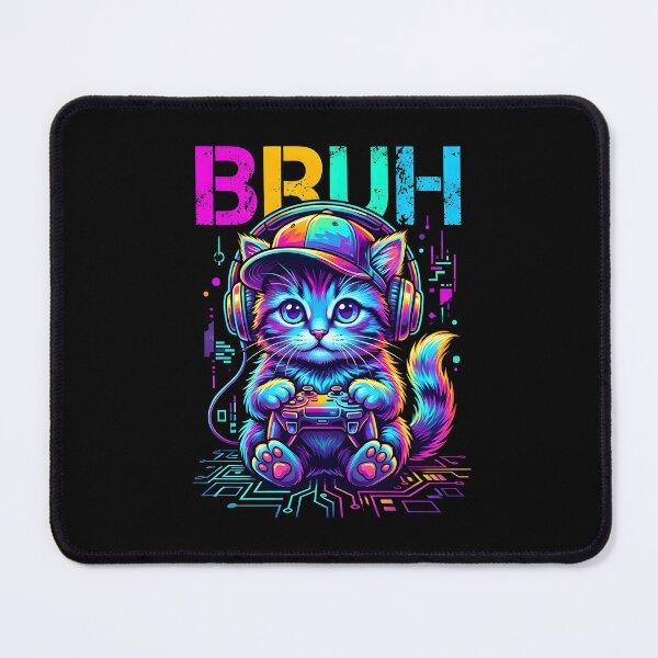 Item preview, Bruh Gamer Cat, Gaming Cat Headphones Controller Gift, Funny Gamer Kitty Aesthetic Graphic Tee designed and sold by saloui.
