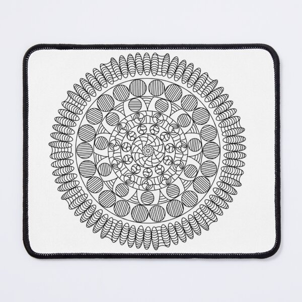 Item preview, Concentric Orbit Mandala — Black & White Line Art designed and sold by AmaiDream.